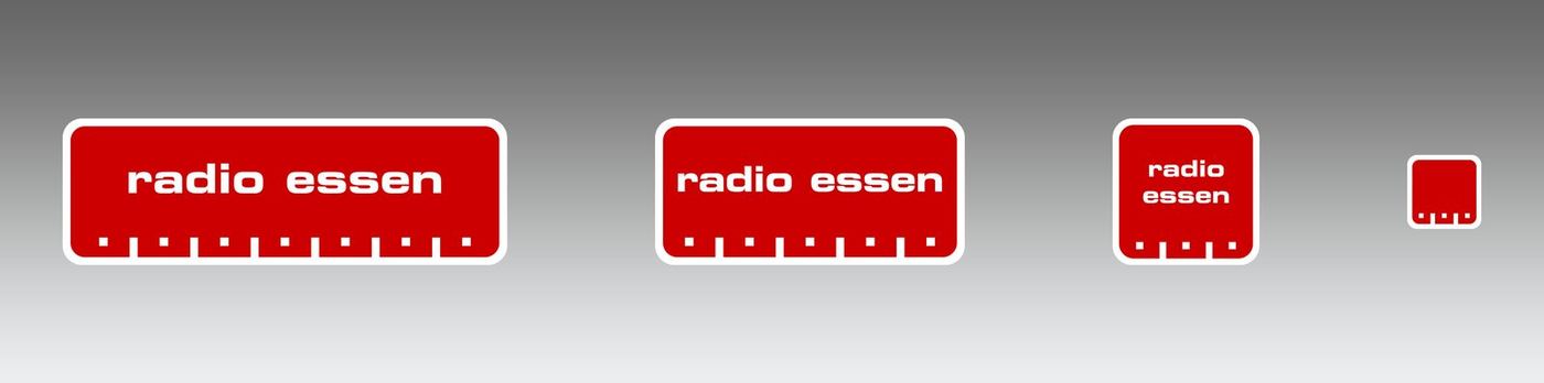 Das Responsive Logo am Beispiel von Radio Essen. Grafik: Westfunk