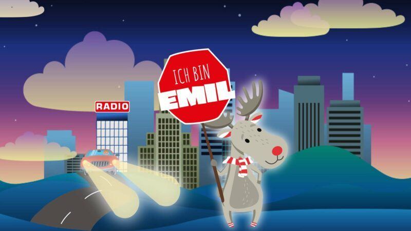 „Emil“ für den sicheren Schulweg: Westfunk-Lokalradiosender verteilen reflektierende Elche an Schul – Bild 2 von 6, Unternehmen | Westfunk